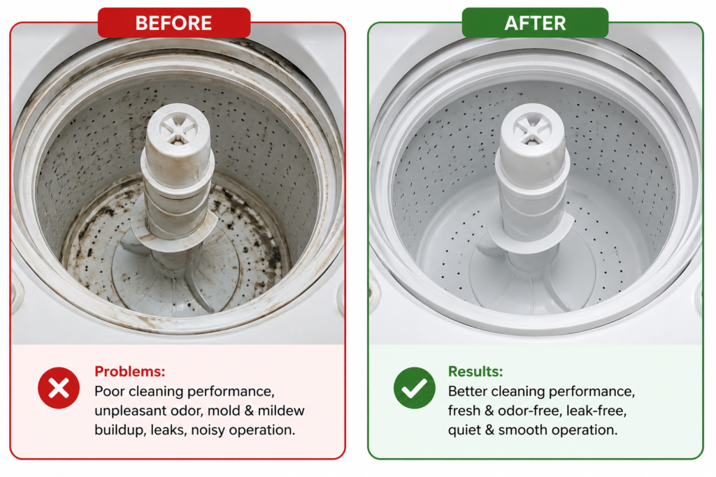 washing machine repair before and after