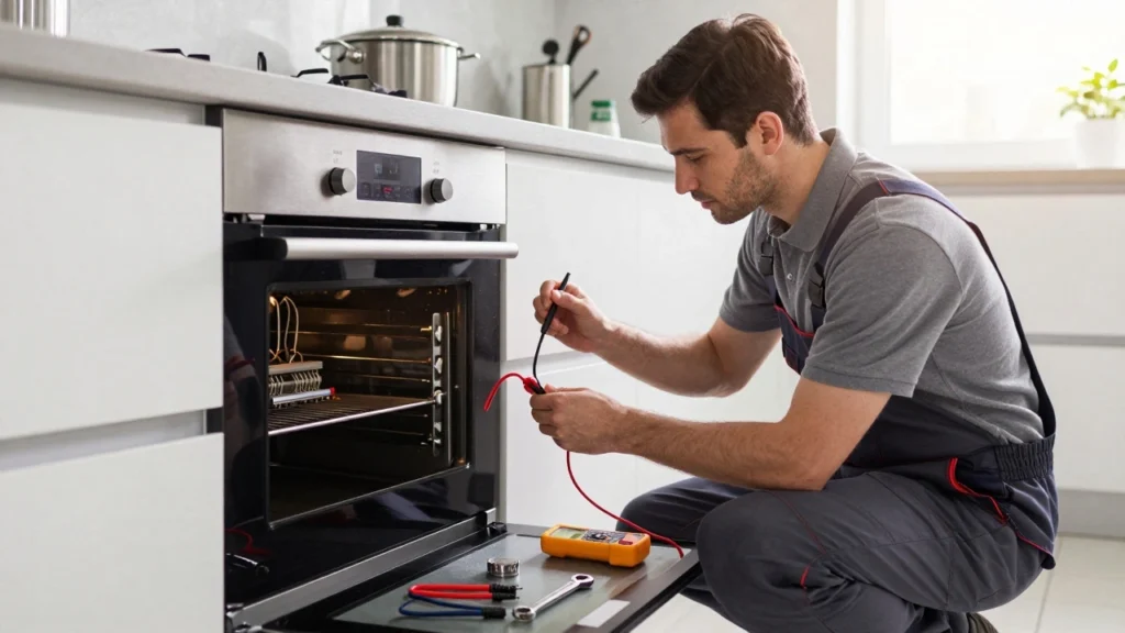 Technician repairing an oven, stove, and range in Abilene, TX