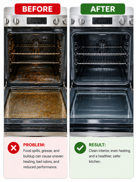 oven repair befor and after