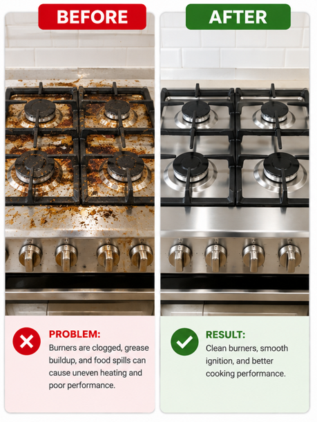 Stove repair befor and after